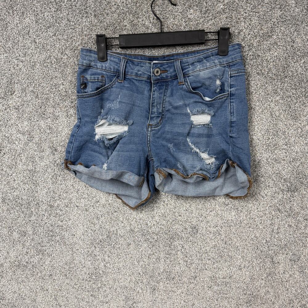 KanCan Cutoff Shorts W7‎ 28 Distressed Coastal Cowgirl Indie Sleaze Festival